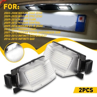 LED Plate License Light For Infiniti G25 G35 G37 Q60 03-2013 6000k 18SMD Lamps M