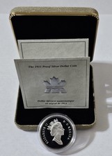 1911-2001 Canada Proof $1 Commemorative Silver Dollar 90th Anniversary 