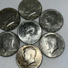 Silver Kennedy Half Dollars 1967 And 1968 Silver Coins Lot Of 7 Beautiful Coins
