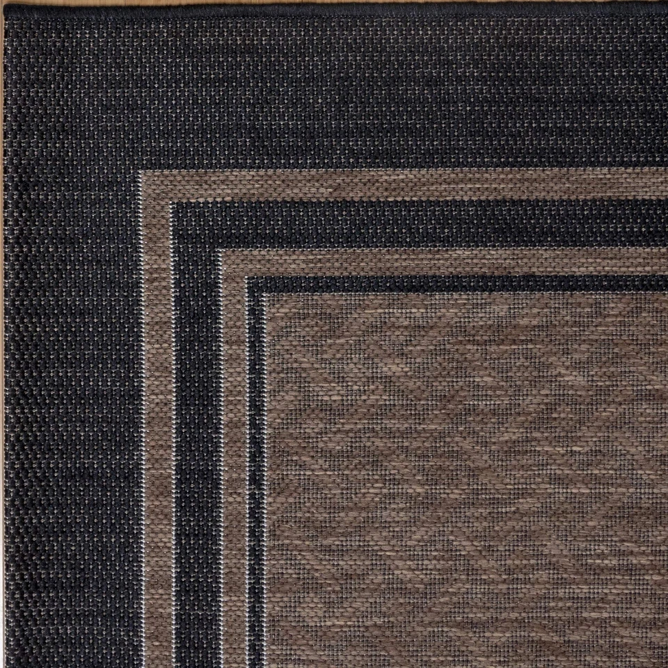 Alfombra clásica de tejido plano para interiores y exteriores, alfombra resistente a manchas y rayos UV, cubierta,... Foto 2 de 4