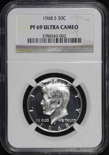 1968-S Kennedy Half Dollar NGC PF-69 Ultra Cameo