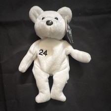 Salvino's Bamm Beano's Martinez 24 White Plush Bear Collectible Beanbag Toy