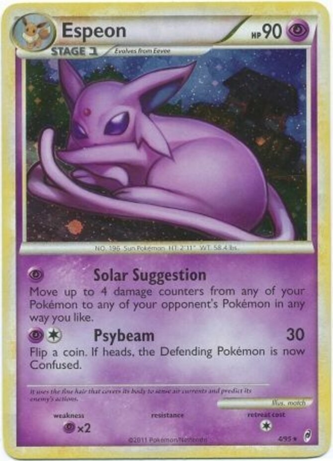 Espeon - 4/95 - Holo Rare LP, English Pokemon Call of Legends