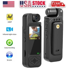 20 Hour 1080P Camcorder Mini Police Body Camera HD 180° Video DVR IR Night Cam