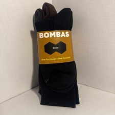 BOMBAS Dress Lightweight Calf/Crew Large Men ...