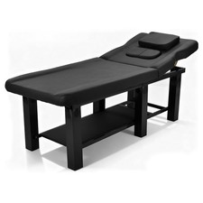 Black HeavyDuty Wide Massage Table Facial Bed Salon Beauty w/Open-Chest,Headrest