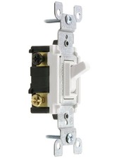 15 Amp, 120 Volt, Toggle Framed 3Way AC Quiet Switch, Residential Grade, Grou...