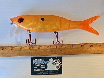 10'' STORM MULTI JOINTED REALISTIC MUSKIE PIKE FISHING LURE GOLDFISH COLOR