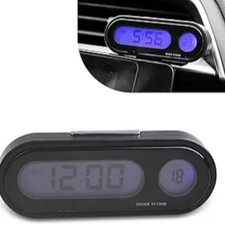 Pack-1 Car Digital Clock, 2.9" x 1.1" x 0.7" LCD Luminous Large Screen Dashboard