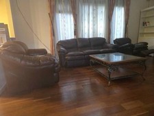 Leather Sofa Set Including Sofa, Loveseat and Recliner.