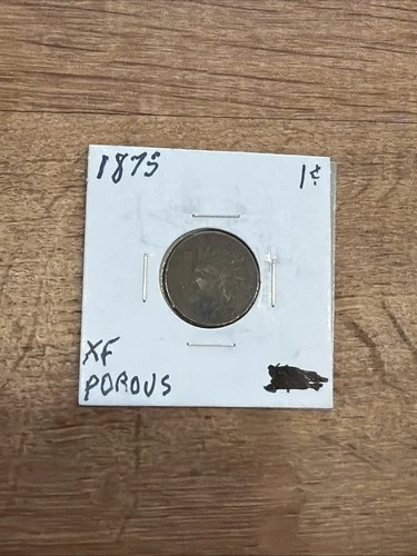 1875 Indian Head Penny - XF EXTRA FINE- Porous