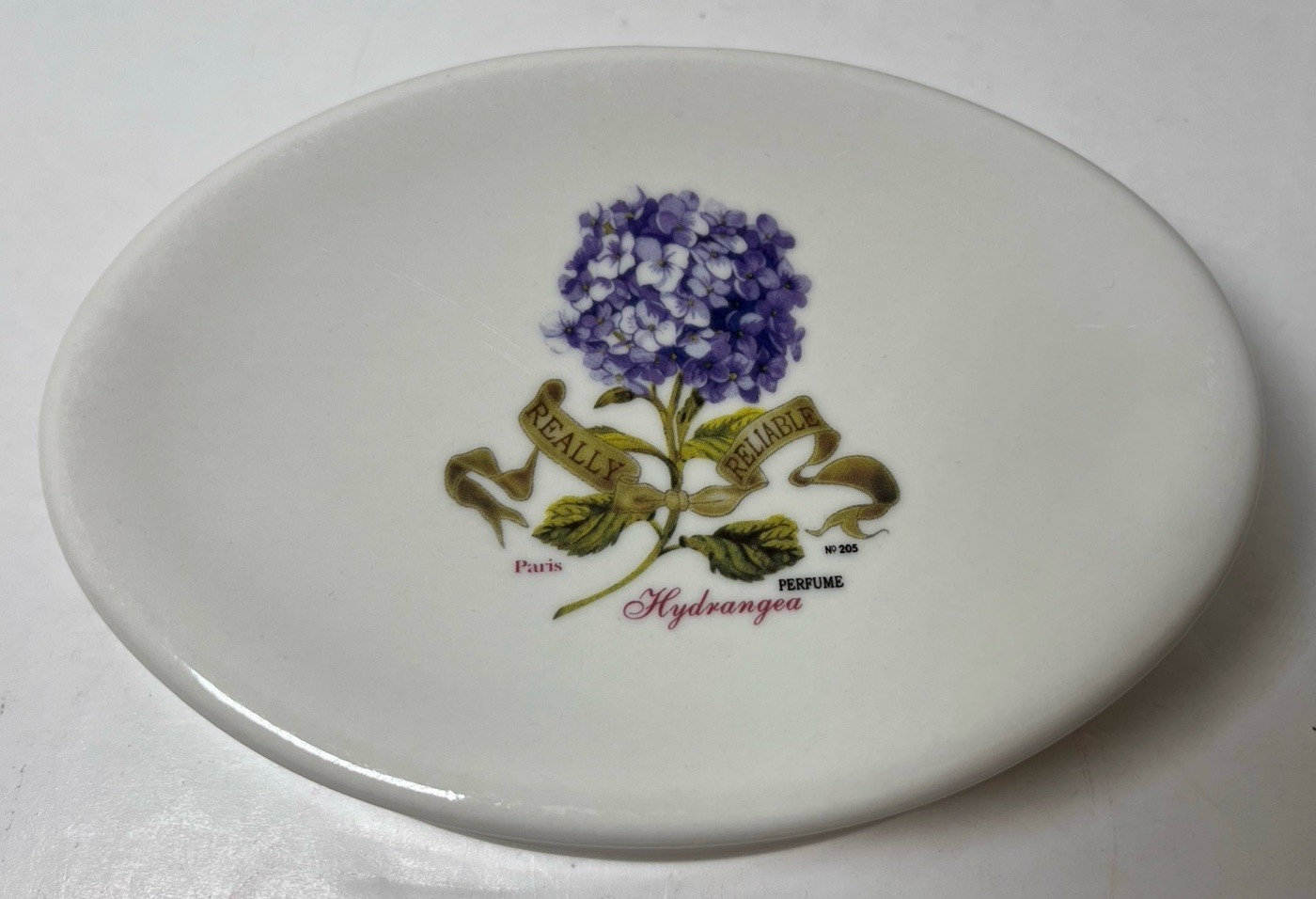 Floral Ceramic Oval Soap Dish Retro Victorian Style