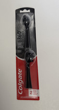 Colgate 360 Power Charcoal Toothbrush Replacement Heads Soft Two Pack Refills