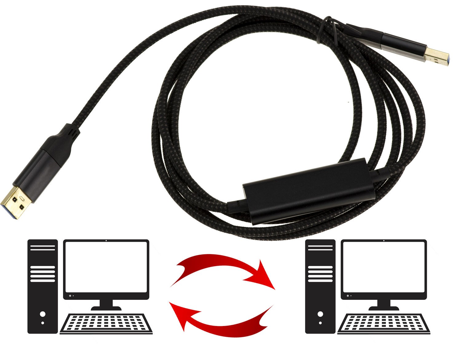 Câble USB 3 5G échange données premium à double blindage alu PC Mac