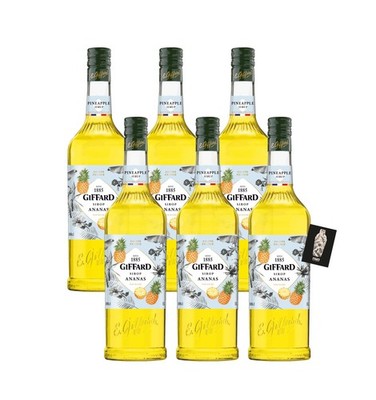 Giffard 6er-Set Ananas Sirup Sirop Ananas Pineapple Syrup 6x1L
