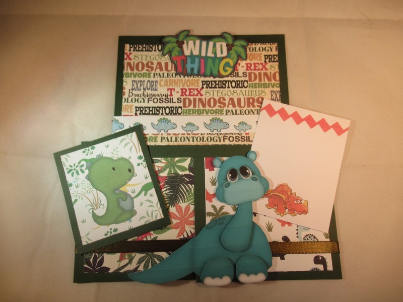 WILD THING  3D PAPER PIECING  SCRAPBOOK PAGE MAT SET