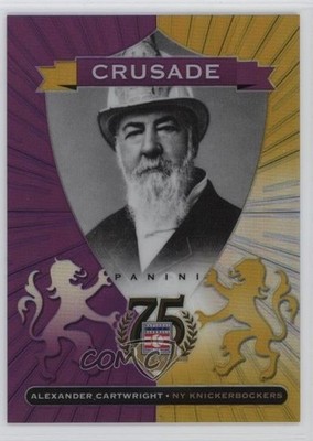 2014 Panini Hall of Fame Crusades Purple /50 Alexander Cartwright #9 HOF 0b3