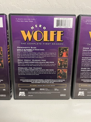 Nero Wolfe: The Complete First Season 1 (DVD, 2003, 3-Disc Set) Mint Discs - Foto 4 di 9