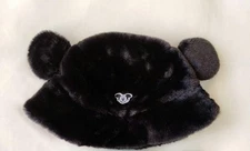 Mickey Tokyo Disney Resort Ears limited Fluffy Winter Cap bucket hat Black NM JP