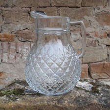 ***VINTAGE GLASKRUG*KANNE* SAFTKRUG*ANANAS~DEKOR* 1970ER*WASSERKRUG*PITCHER***