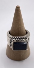 Sterling Silver Square Black Onyx Ring
