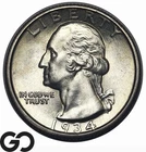 1934 Washington Quarter, Satin Choice BU++, Well Struck