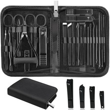 MINKINH Manicure Set Professional Nail Clipper Kit-26 Pieces Stainless Black