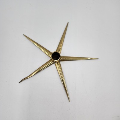 Vintage SWEDEN Atomic Star Candle Holder Ystad Metal Konst Ronst