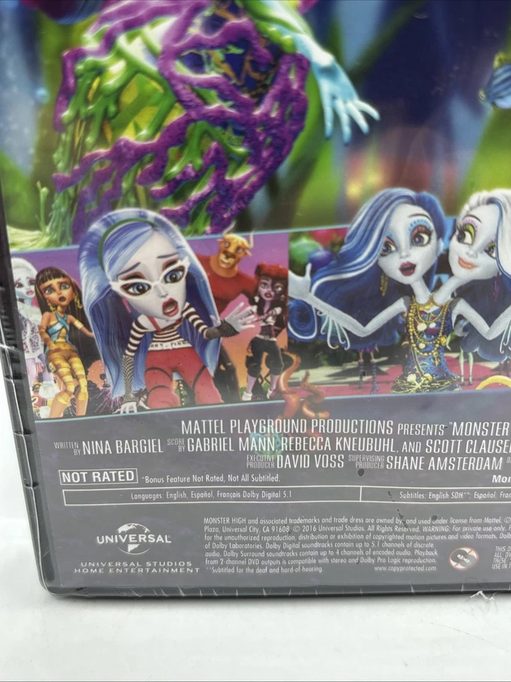 Monster High: Great Scarrier Reef DVD New *Factory Sealed* Widescreen Foto 3 de 4