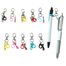 10Pcs Pen Holder Clips Keychain Silicone Pen Clip Easy Access Lanyard Pen Holder