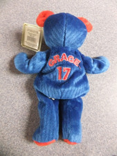 L D99 2000 Salvino's Bammers plush Chicago Cubs Mark Grace bear beanie NRMT