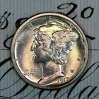* 1917-S * SOLID+ GEM BU MS MERCURY SILVER DIME * FROM ORIGINAL COLLECTION
