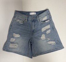 Vervet High Rise Distressed Denim Jean Shorts, Size Small