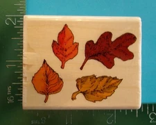 Holly Pond Hill AUTUMN LEAVES Rubber Stamp Uptown
