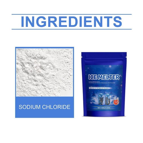 100g Pet Ice Melt For Concrete Ice Melt Pet Friendly For Ice Removal - Foto 2 di 11