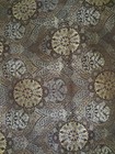 Reversible Gold/Brown Abstract Floral Tapestry Upholstery Fabric 2.5 yards x 62"