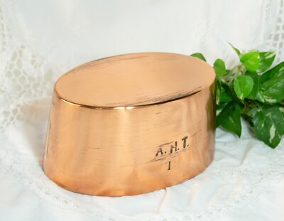 Antique Copper Gelatin Mold Antique Kitchen Decor Monogramed