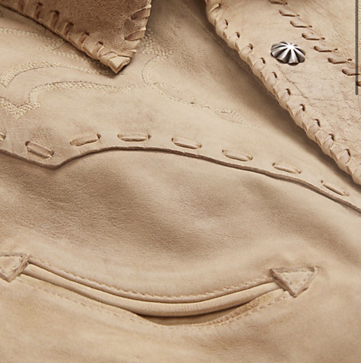 RRL Ralph Lauren Leather Western Tan Sheepskin Jacket Strap RRL Ralph Lauren Leather Western Tan Sheepskin Jacket Strap