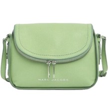 Marc Jacobs Women's Groove Mini Leather Messenger Crossbody Bag Mint Green