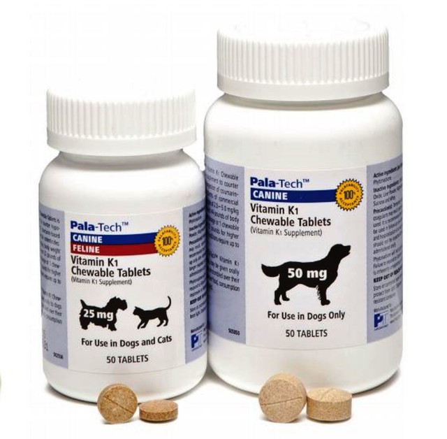 PalaTech Vitamin K1 Chewable Tablets For Dogs, 50 mg, 50 Tablets eBay