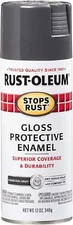 Rust-Oleum 7784830 Stops Rust Spray Paint, 12-Ounce, Gloss Charcoal Gray