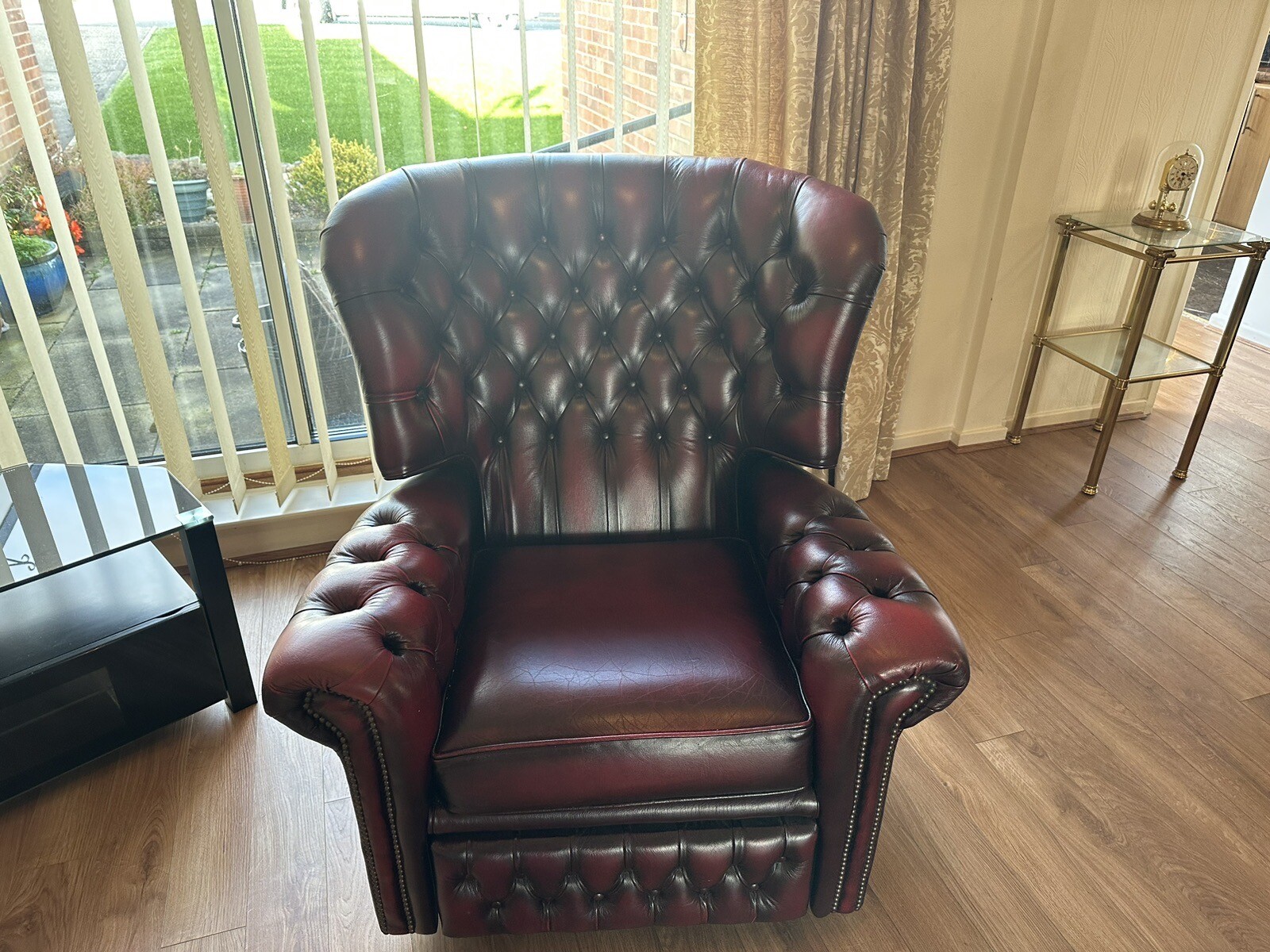 Chesterfield Real Leather 3 Seater And 2 Recliner Chairs eBay