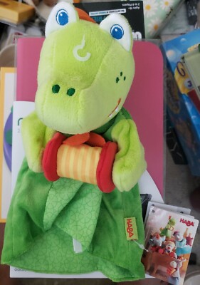 Haba Hand Puppet Crocodile/Alligator  with Squeaky Accordian Adorable!!