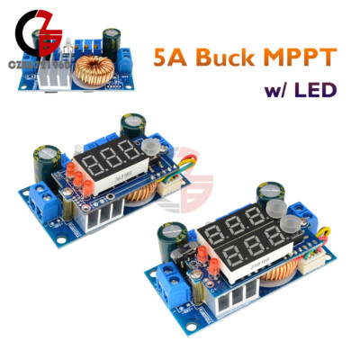 5A MPPT LED Solar Panel Controller DC-DC Step-Down CC CV Buck Charging Module