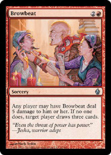 BROWBEAT FOIL X4 4 4X Fire and Lightning MTG Magic the Gathering Cards DJMagic - Picture 1 of 1
