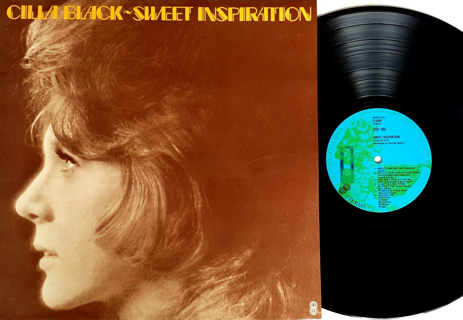 Cilla Black ‎– Sweet Inspiration Vinyl LP 1973 Australia World Record Club S/549