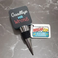 Wine Bottle Stopper Funny Humor Goodbye Mr Wrong Divorce Break Up Ladies!