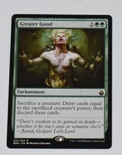 GREATER GOOD Green Rare Enchantment Battlebond GATHERING CARD