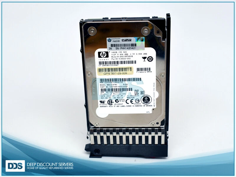 518022-002 HP EH0146FARUB 146GB SAS2 6.0Gb/s 15K SFF Enterprise Hard Drive - Image 3 of 3