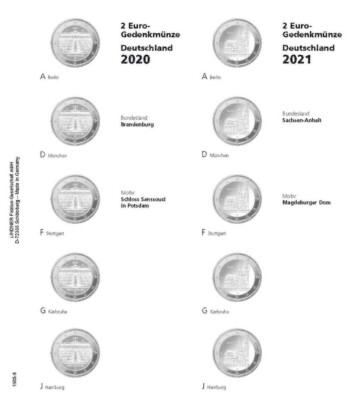 LINDNER-1505-8-Karat-K3-Münzhüllen-Vordruck- Deutsche-Bundesländer-2020-21